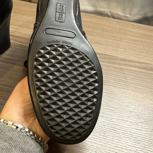 AEROSOLES Black Wedge Ankle Boots - Picture 5 of 8